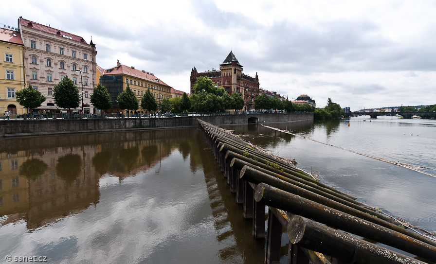 Embankment around the Vltava River in Prague