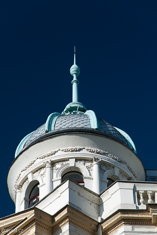 Roofs and facades of historic buildings in Praguee